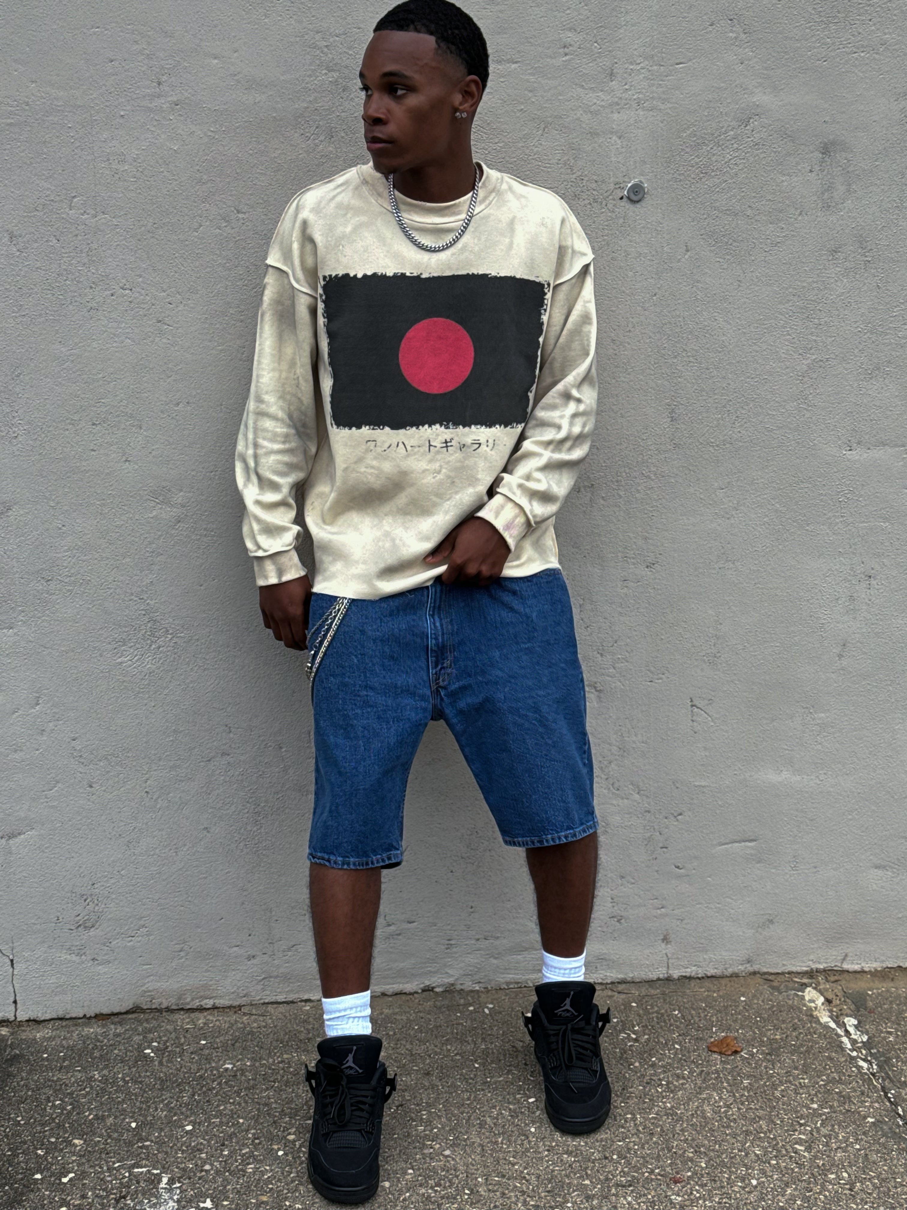 "Japan" waffle Crewneck