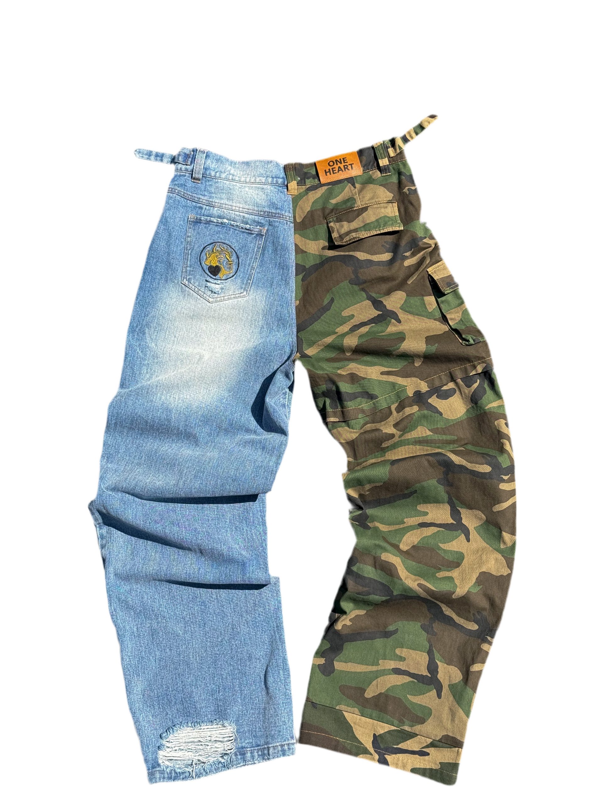 Two-Tone Denim Cargo