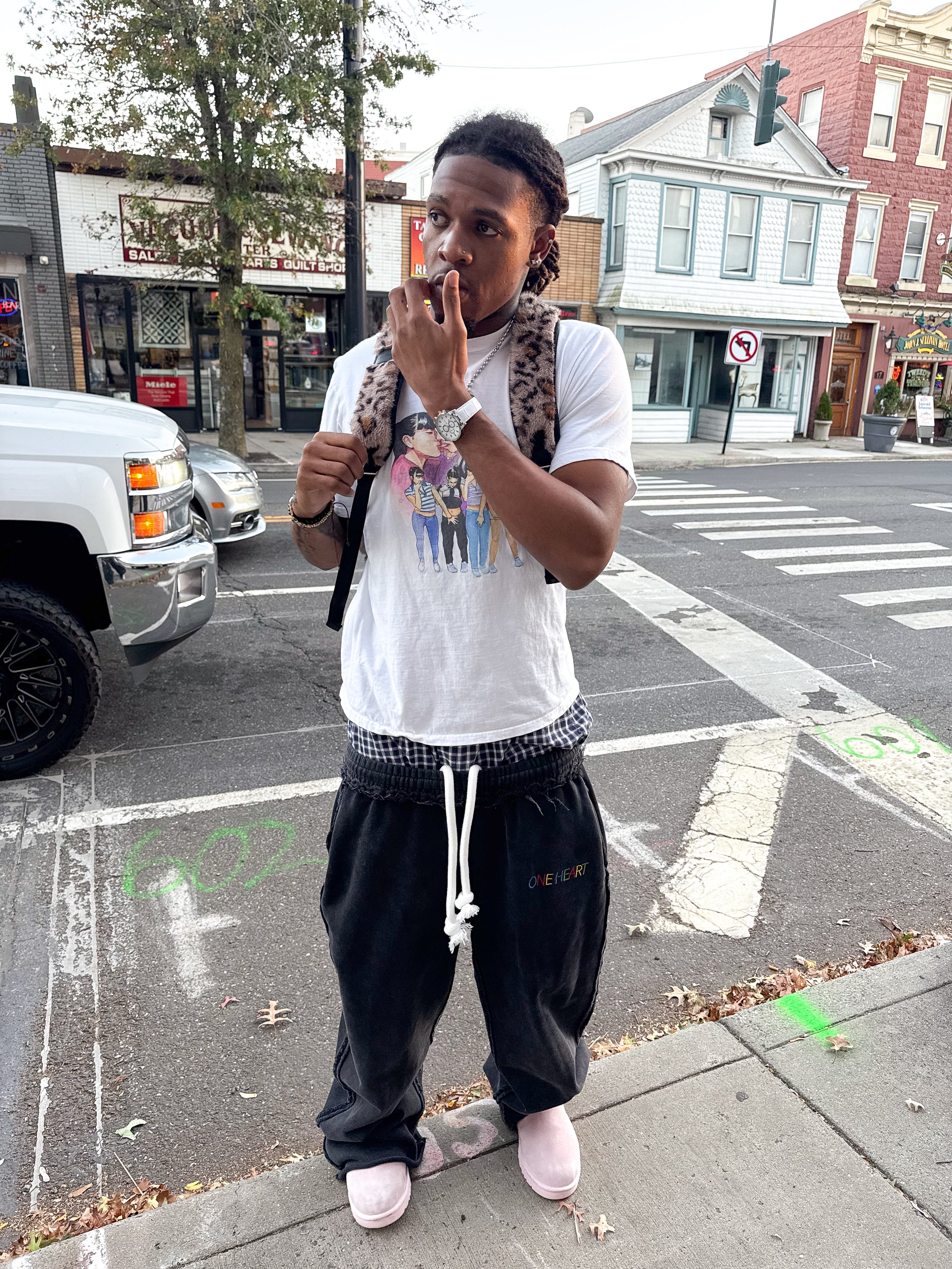 White “444 Angel” Sweats