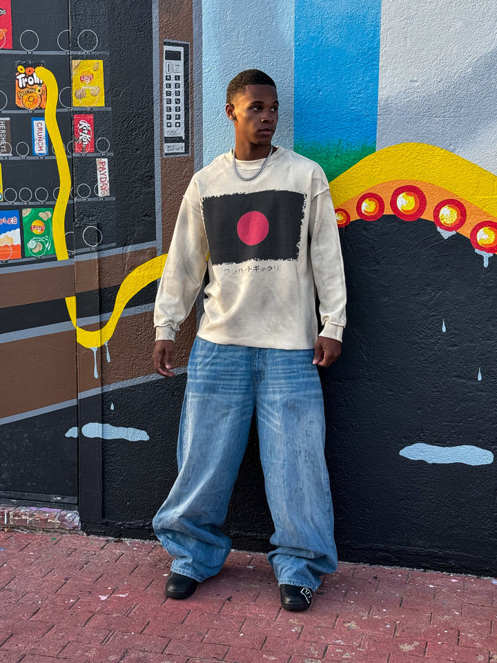 "Japan" waffle Crewneck