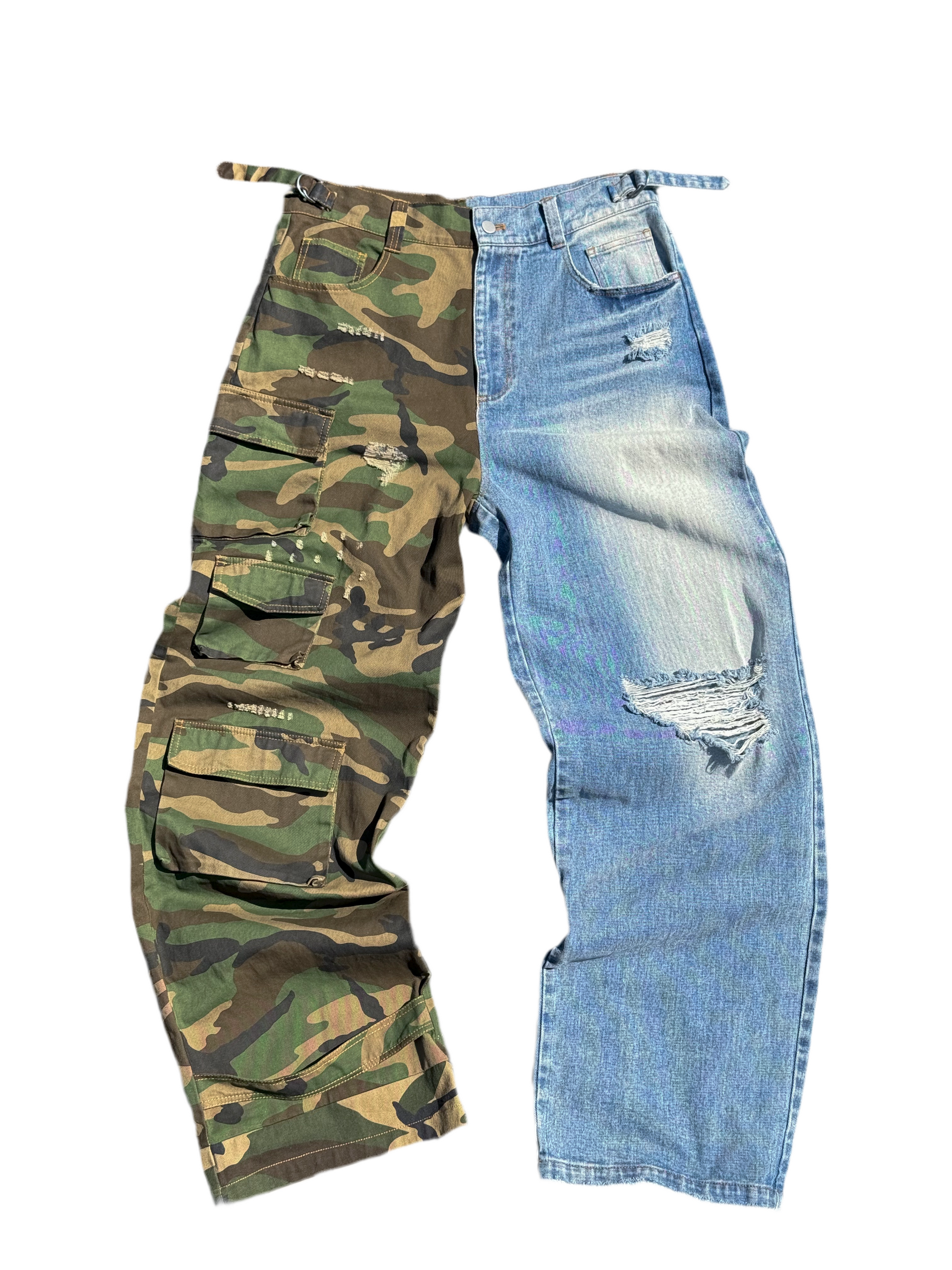 Two-Tone Denim Cargo