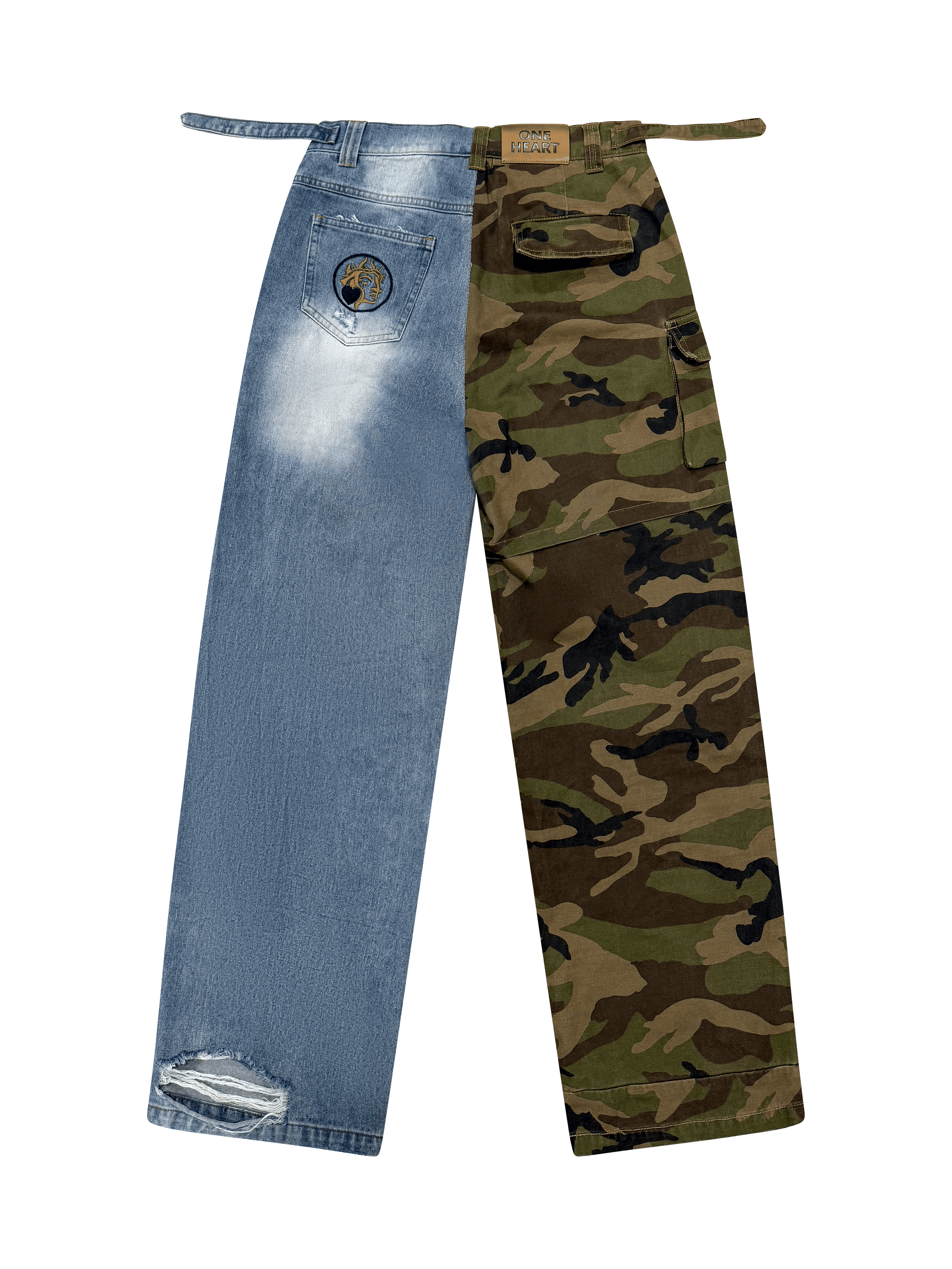 Two-Tone Denim Cargo