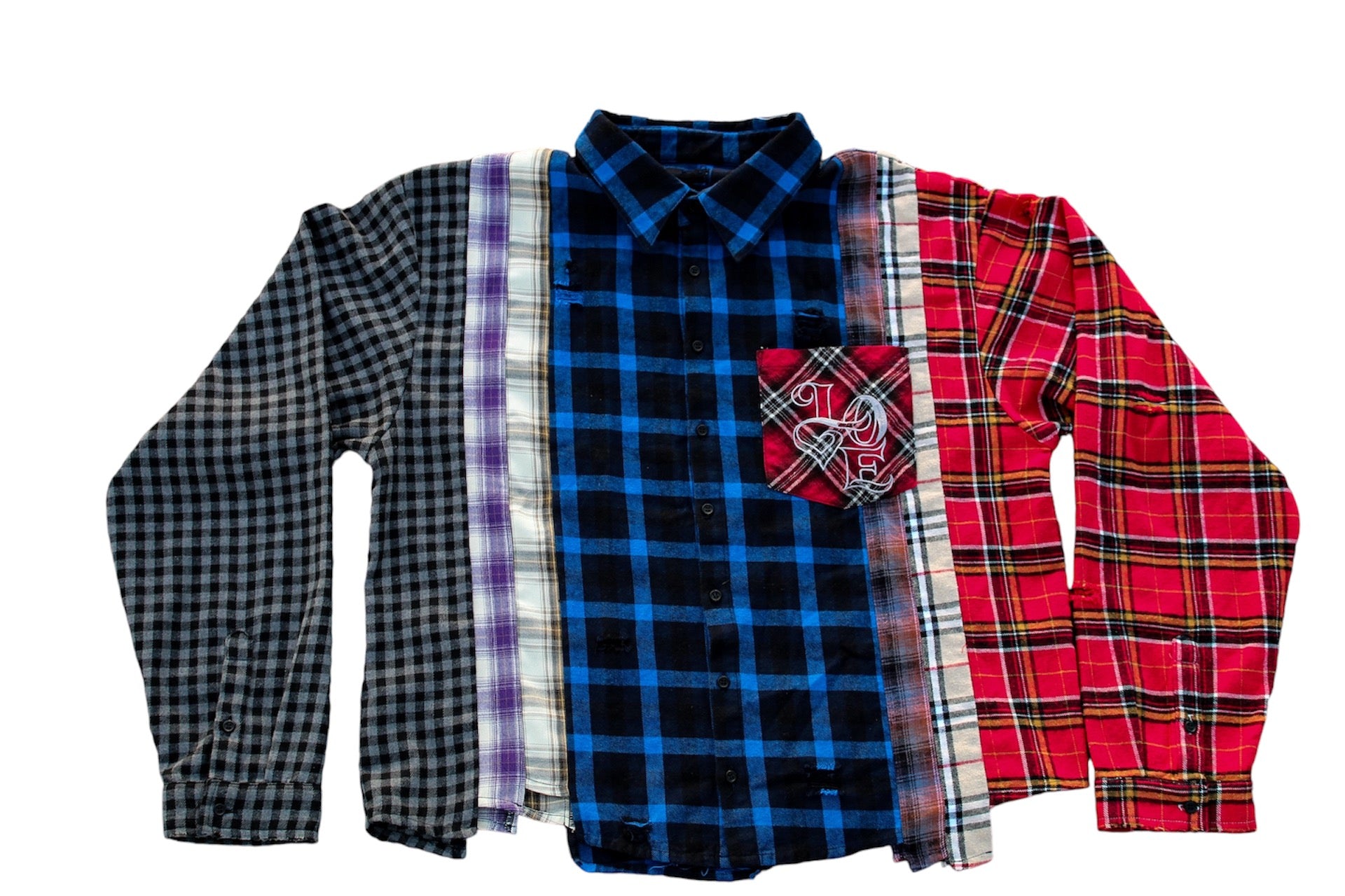 Multicolor "wtf?" Flannel